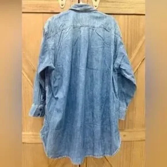 G-Star Women's Oversized Denim Button Down Shirt - S - fits S-L - Picture 3 of 4